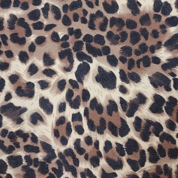 Bettie Page by Tatyana Brown & Tan Retro Leopard Print Crop Sleeve Cardigan XL - Picture 4 of 8